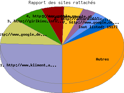 Rapport des sites rattachés: Pourcentage des requêtes by Site.